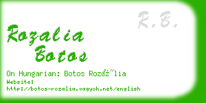 rozalia botos business card